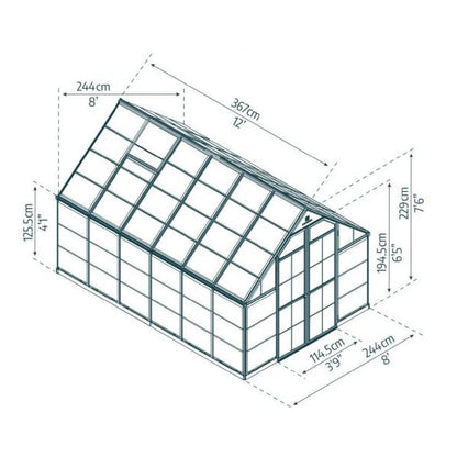 Invernadero Octave 367x244x229 cm Canopia by Palram
