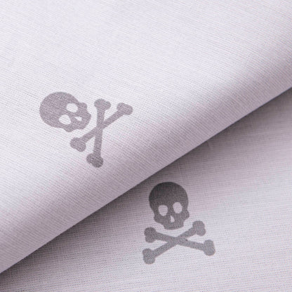 Set Cama (funda Nórdica 240x220 + 2 Fundas Almohada  50x85cm) 100% Algodón Gris Oscuro & Gris Claro Calaveras Scalpers Home_3