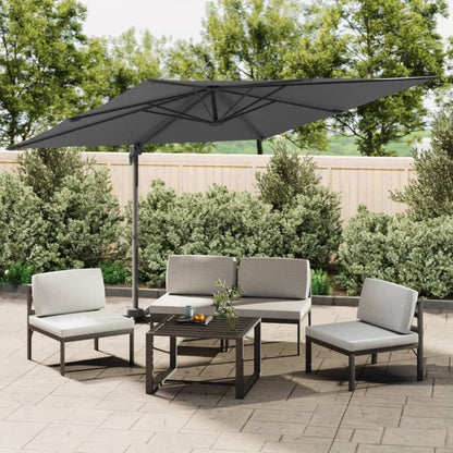 Vidaxl Sombrilla Voladiza Con Led Gris Antracita 400x300 Cm_1