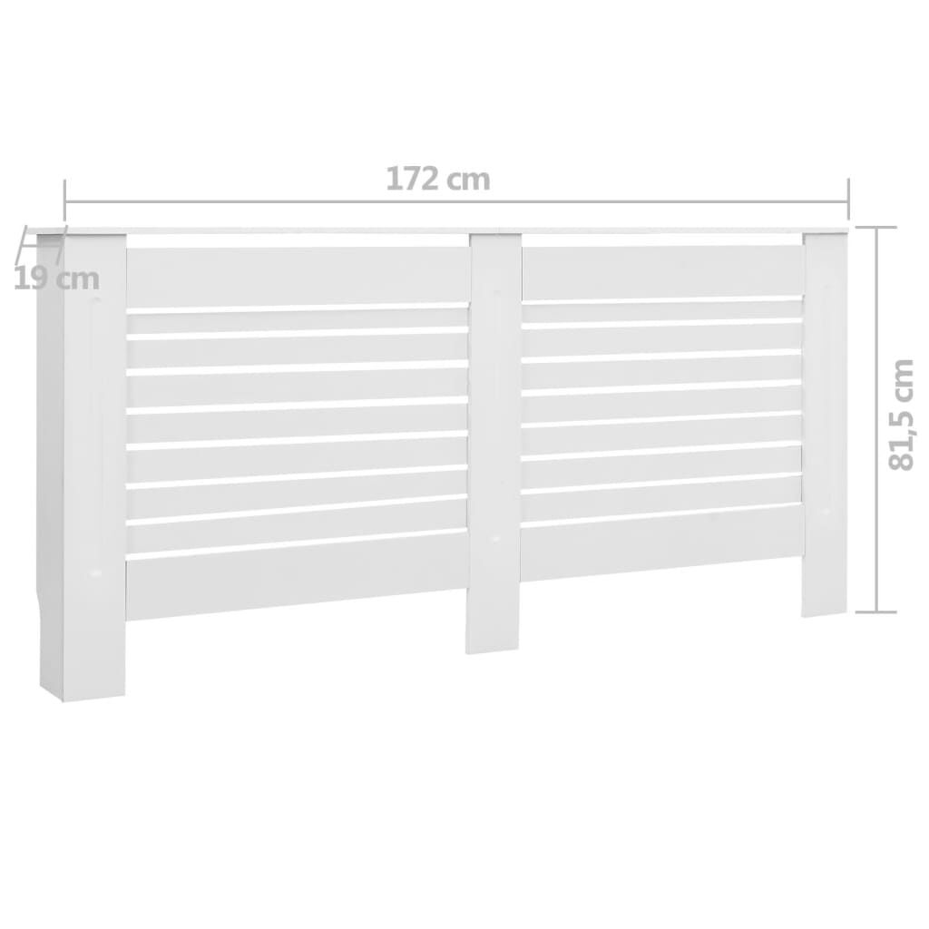 Vidaxl Cubiertas Para Radiador 2 Unidades Mdf Blanco 172x19x81,5 Cm_2