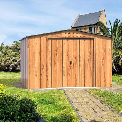 Caseta Jardín Top Hércules 10×8 Metal Imitación Madera_2