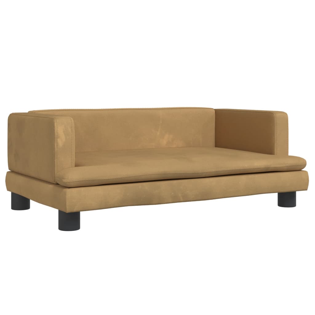 Cama Para Perros De Terciopelo Marrón 80x45x30 Cm / Vetonek_0
