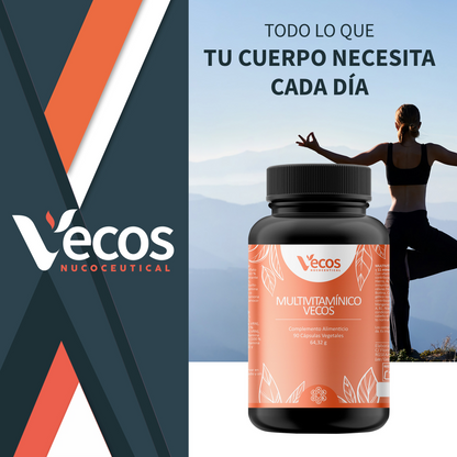Multivitamínico Vecos 90 Cápsulas | Energía Diaria Y Sistema Inmunitario | 13 Vitaminas Y 11 Minerales_1