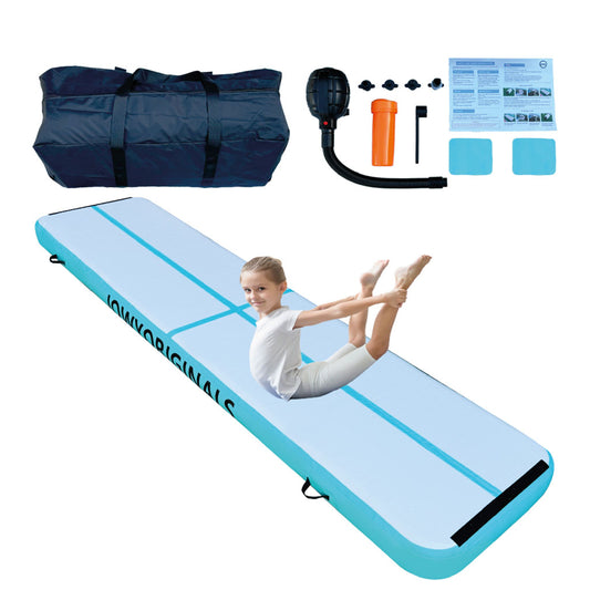 Airtrack 400x100x20cm Colchoneta Inflable, Color Azul_0