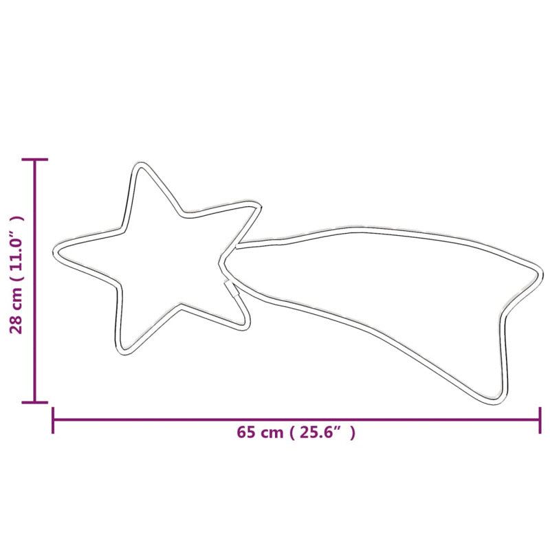 Vidaxl Figura De Estrella De Navidad Con 48 Led Blanco Cálido 65x28 Cm_5