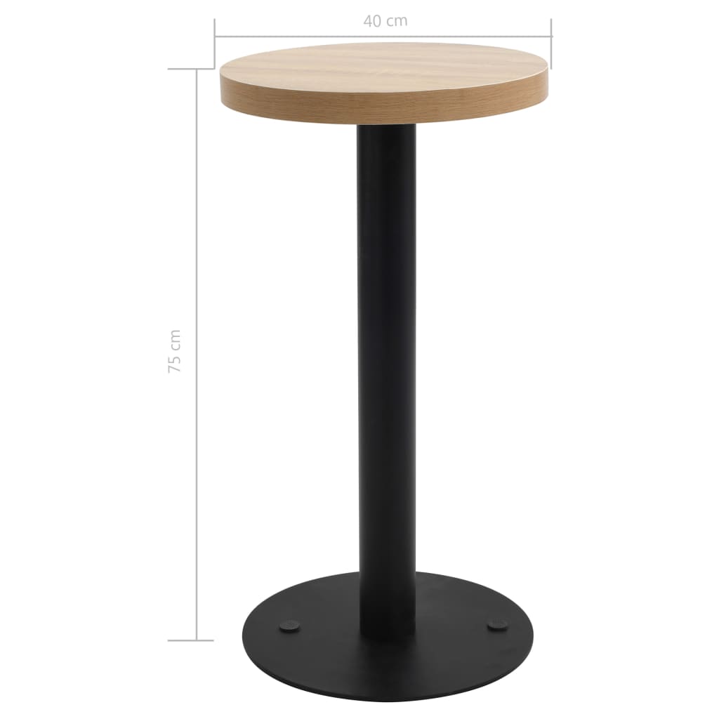 Mesa De Bistró Mdf Marrón Claro 40 Cm_3