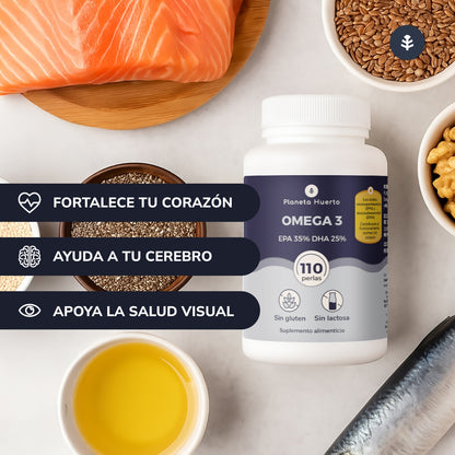 Pack 2x Omega 3 EPA 35% DHA 25% Planeta Huerto 110 Perlas