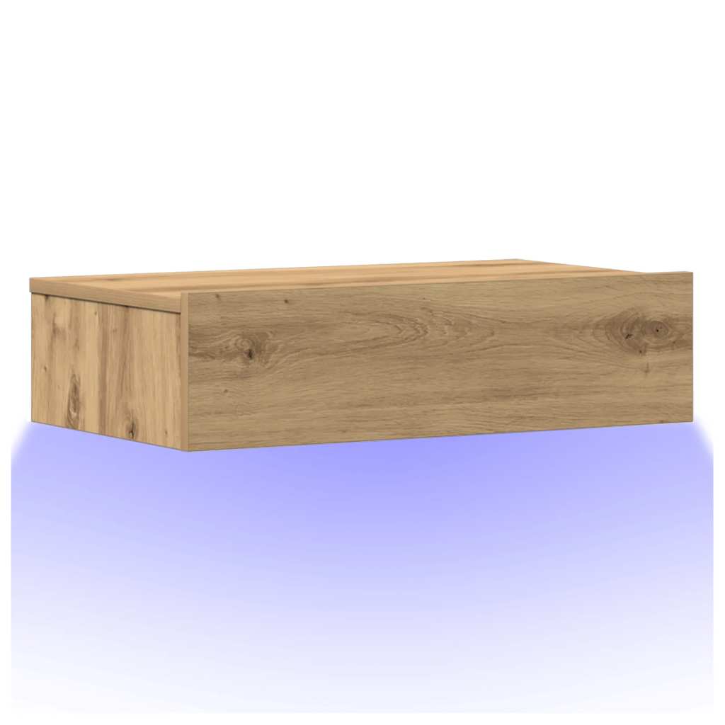 Mesita De Noche Madera De Ingeniería Roble Artisan 60x35 Cm_1