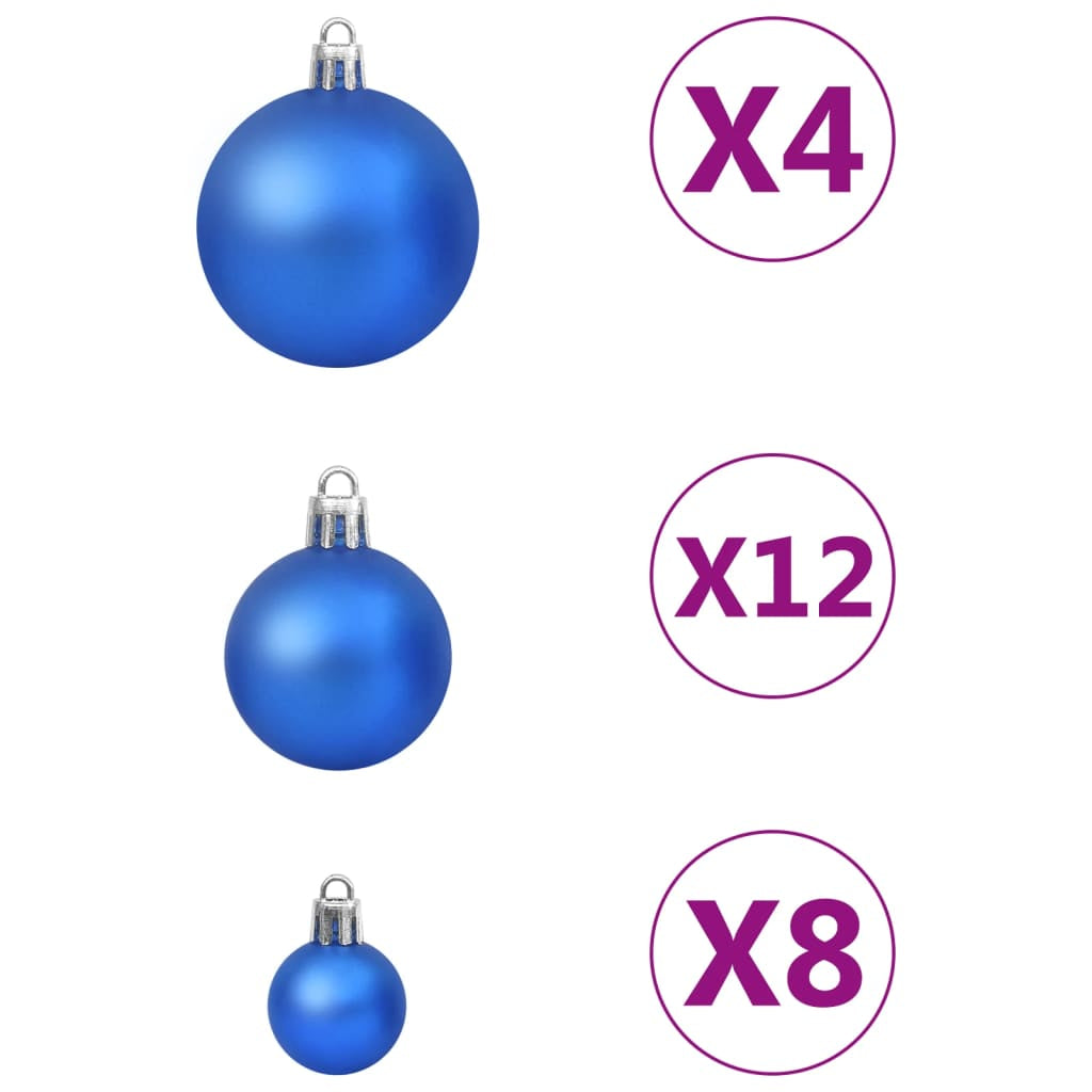 Vidaxl Juego De Bolas De Navidad 100 Piezas Azul_3