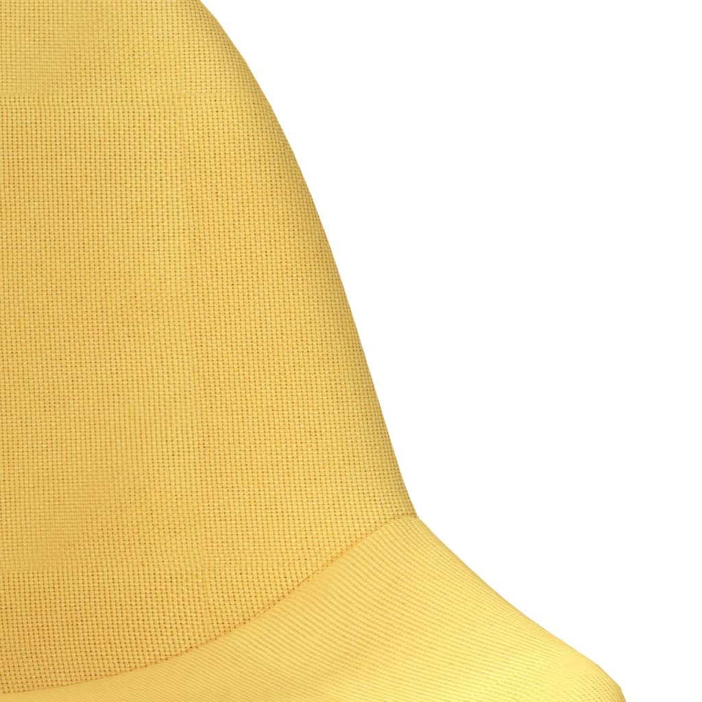Taburetes De Cocina 2 Unidades Tela Amarillo Mostaza_4