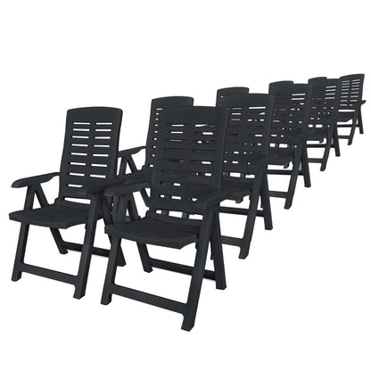 Vidaxl Conjunto De Comedor De Jardín 11 Piezas Plástico Gris Antracita_1