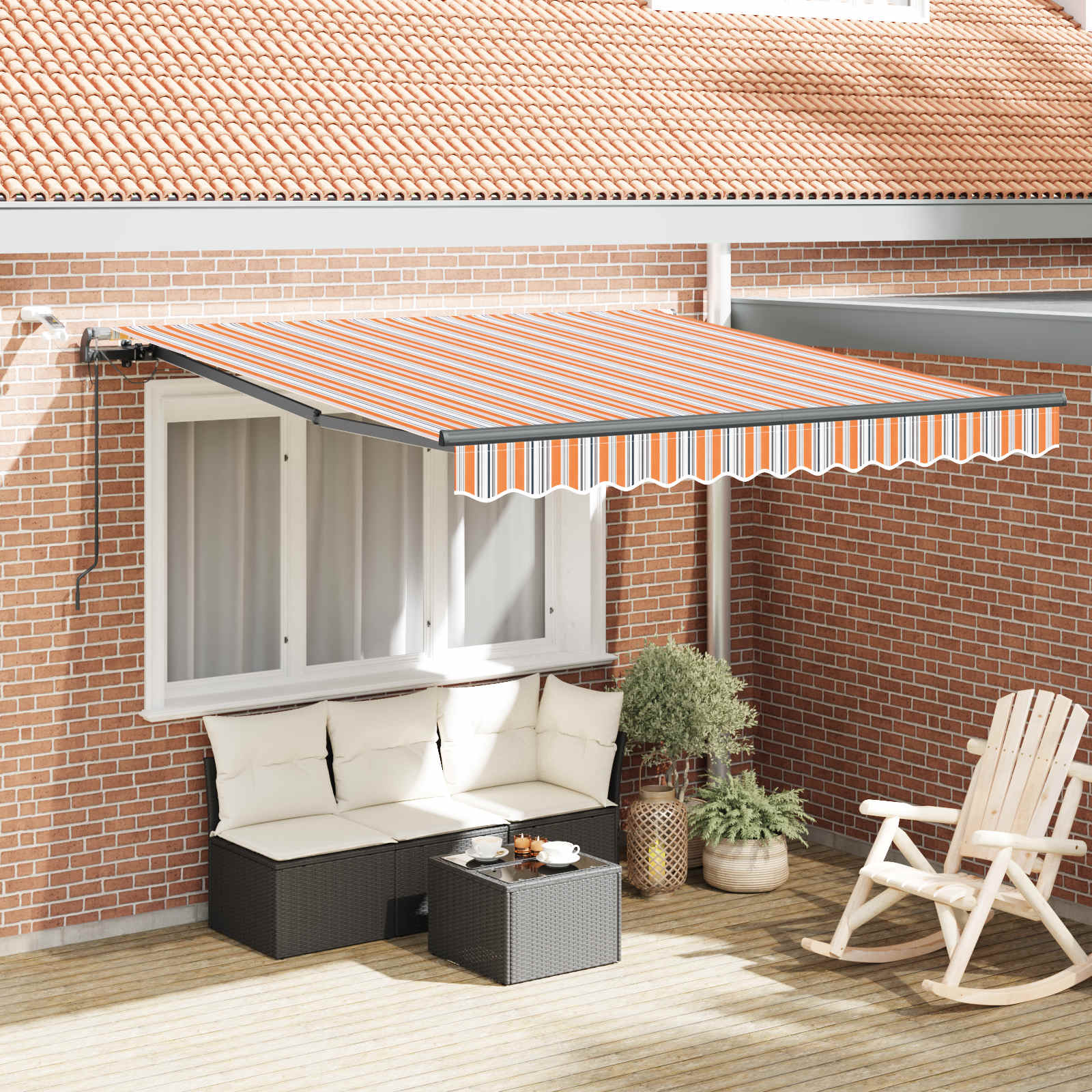 Toldo Retráctil Multicolor 300 X 250 Cm Poliéster_1