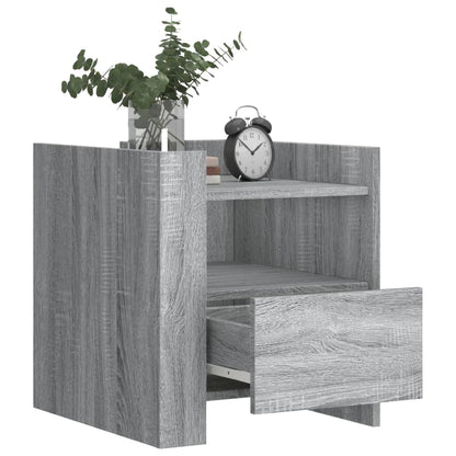 Mesita De Noche Madera De Ingeniería Gris Sonoma 45x50x50 Cm_1