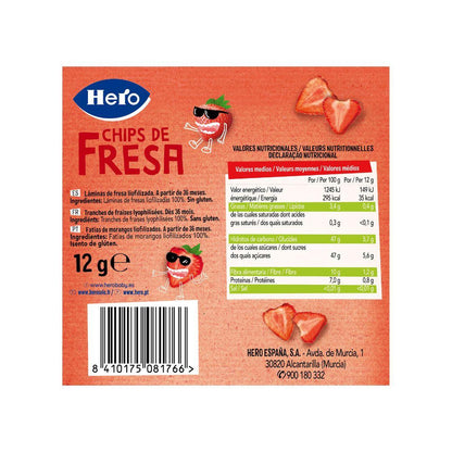 Pack 7x Chips de Fresa Hero Kids 12g