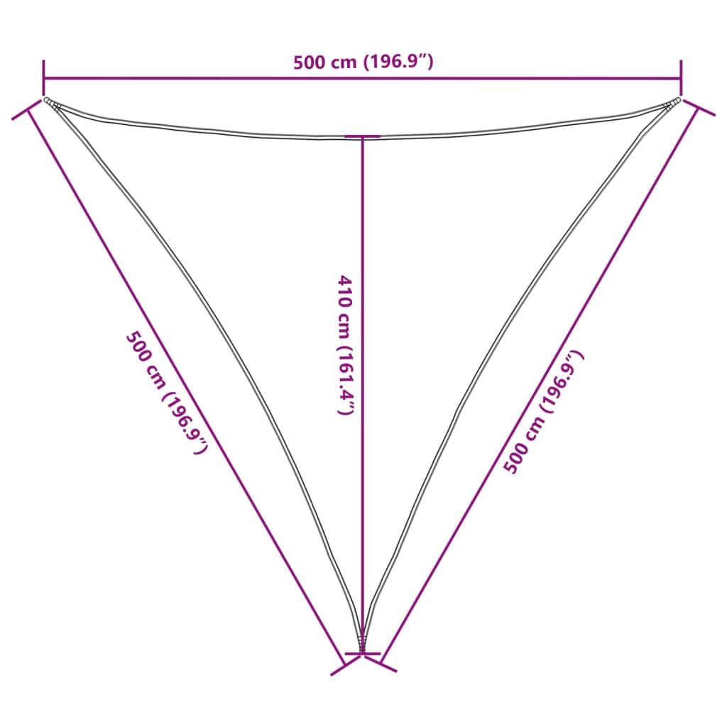 Vidaxl Toldo De Vela Triangular Tela Oxford Gris Antracita 5x5x5 M_2