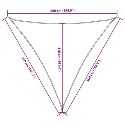 Vidaxl Toldo De Vela Triangular Tela Oxford Gris Antracita 5x5x5 M_2