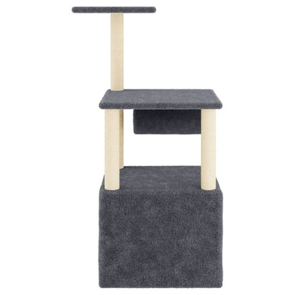 Vidaxl Rascador Para Gatos Con Postes De Sisal Gris Oscuro 109,5 Cm_3