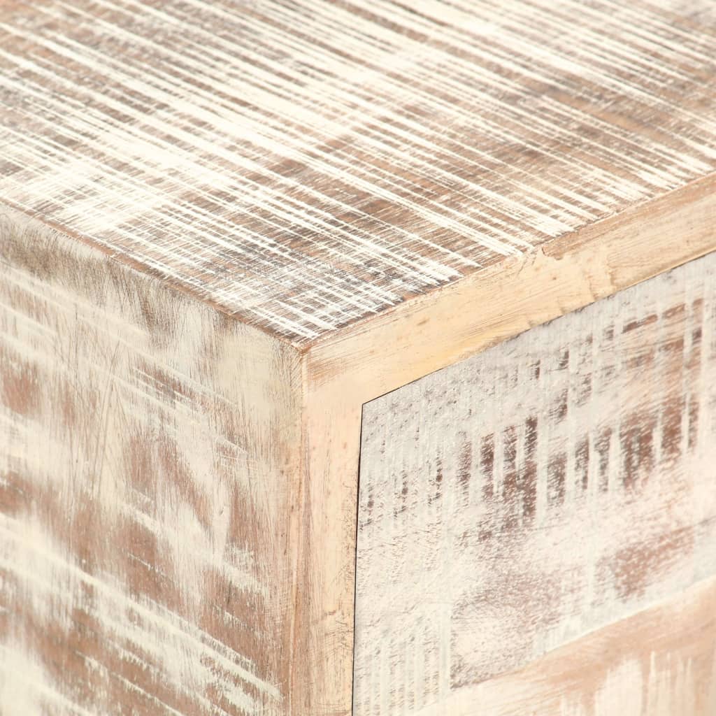 Mesita De Noche De Madera Maciza De Acacia 40x30x50 Cm_2