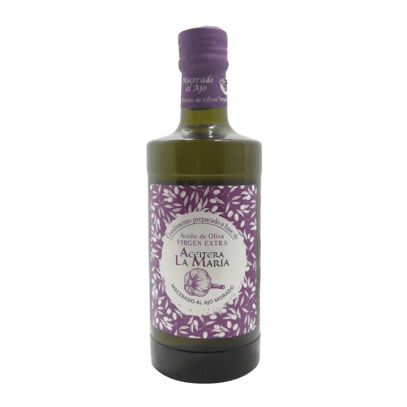 Aceite De Oliva Virgen Extra Macerado Al Ajo Morado 50 Cl Cristal