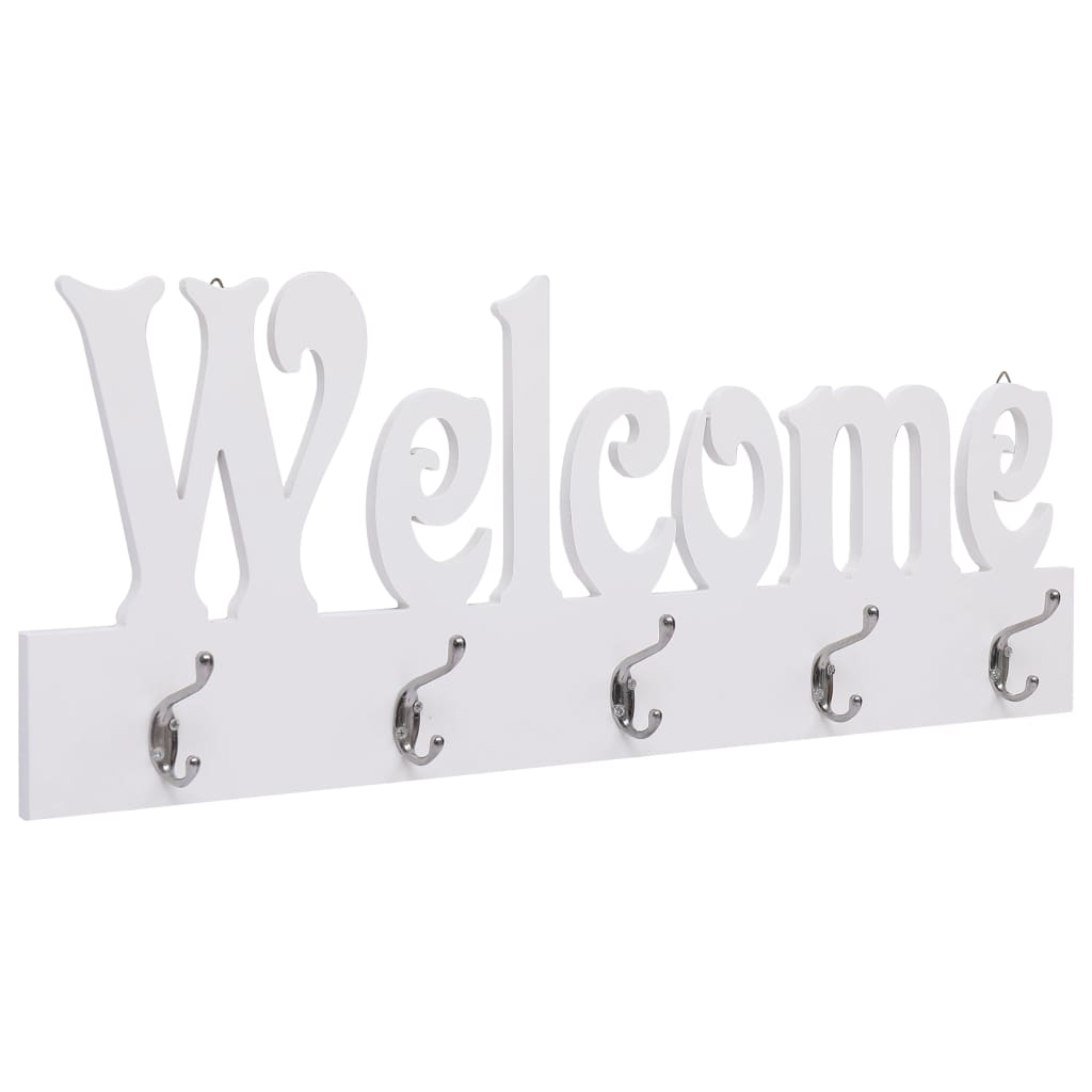 Perchero De Pared Welcome Blanco 74x29,5 Cm_1