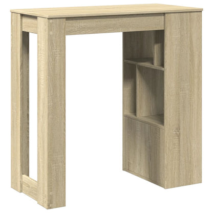 Mesa Alta Bar Con Estantes Madera Roble Sonoma 102x50x103,5 Cm_4
