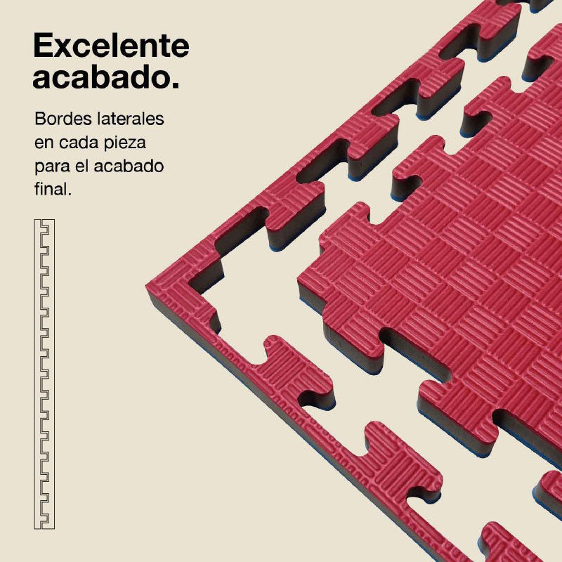 Tatami Puzzle 2,5cm 100x100cm – Alta Densidad Azul/rojo Jowy_2