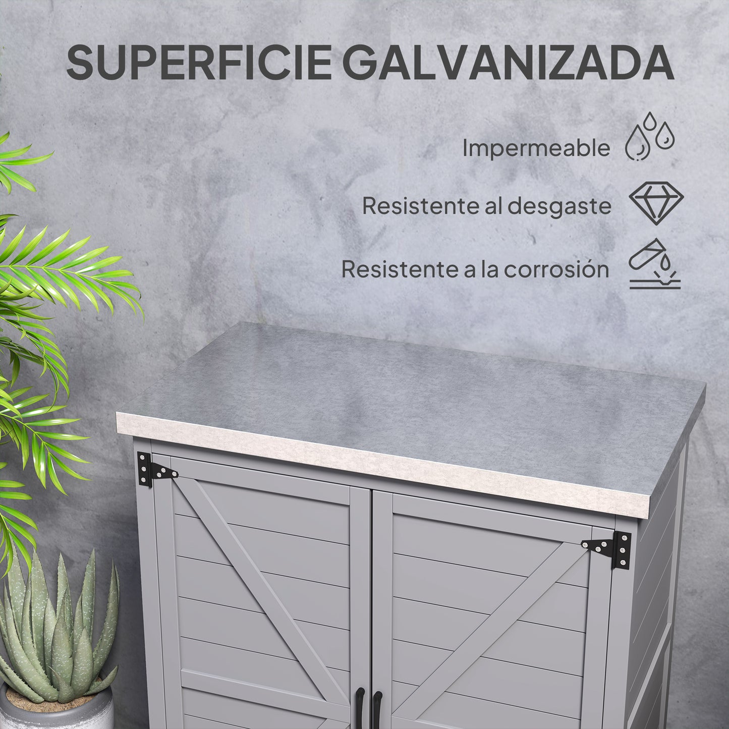 Outsunny Armario De Exterior De Madera_4