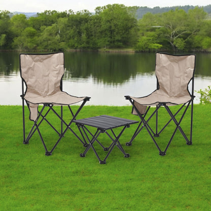 Set De Camping 2 Sillas + Mesa Plegable