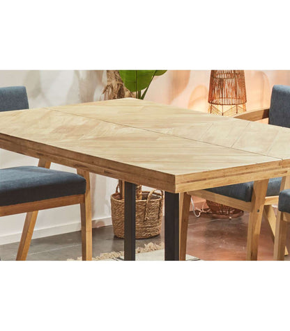 Mesa Rectangular Fija Spike Acabado Roble Nordish/negro, 76cm(alto) 150cm(ancho) 90cm(largo)_4