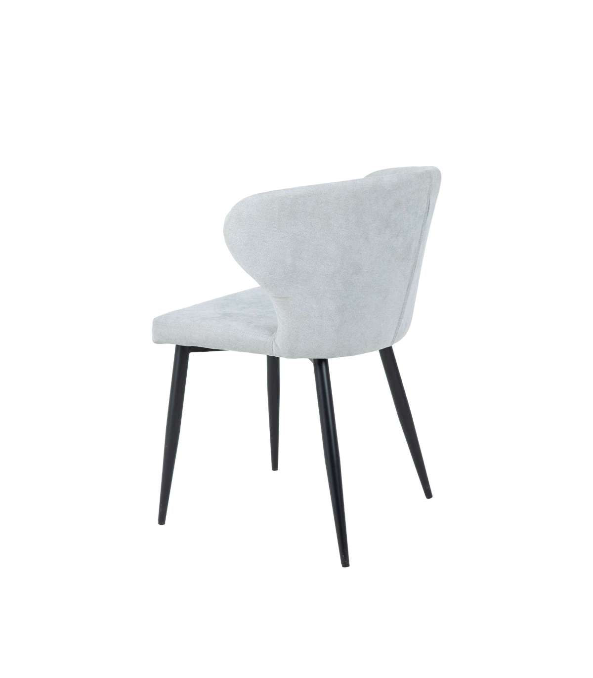 Pack 4 Sillas Loreto Tapizado En Tela Terciopelo Gris Claro, 81cm(alto) 57.5cm(ancho) 56cm(largo)_3