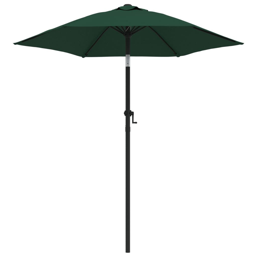 Vidaxl Sombrilla De Aluminio Verde 200x224 Cm_0