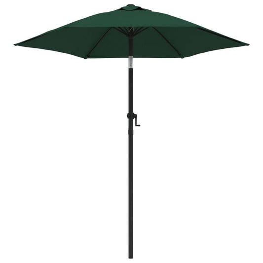 Vidaxl Sombrilla De Aluminio Verde 200x224 Cm_0