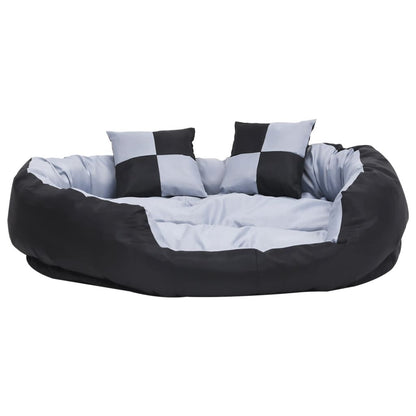 Vidaxl Cojín Para Perro Reversible Y Lavable Gris Y Negro 110x80x23 Cm_3