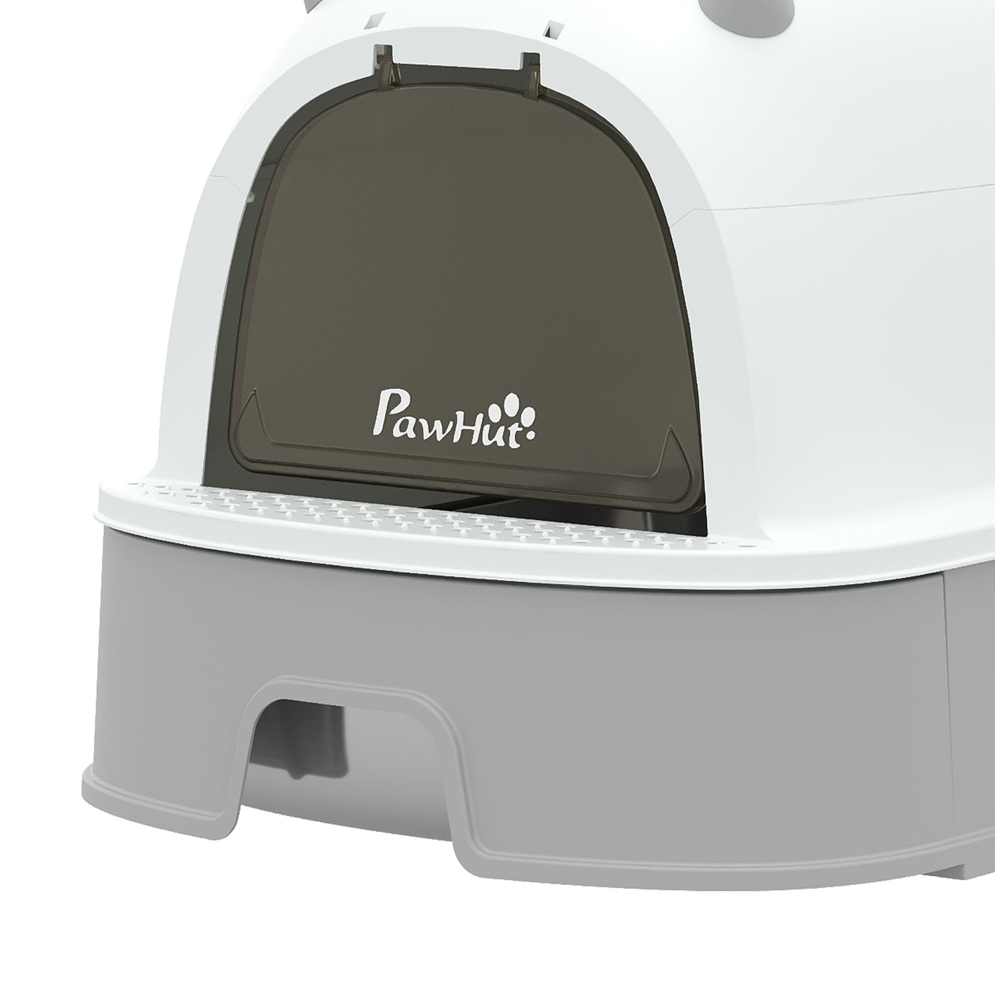 Pawhut Arenero Para Gatos L Con Tapa Extraíble Bandeja De Acero Inoxidable Gris_3