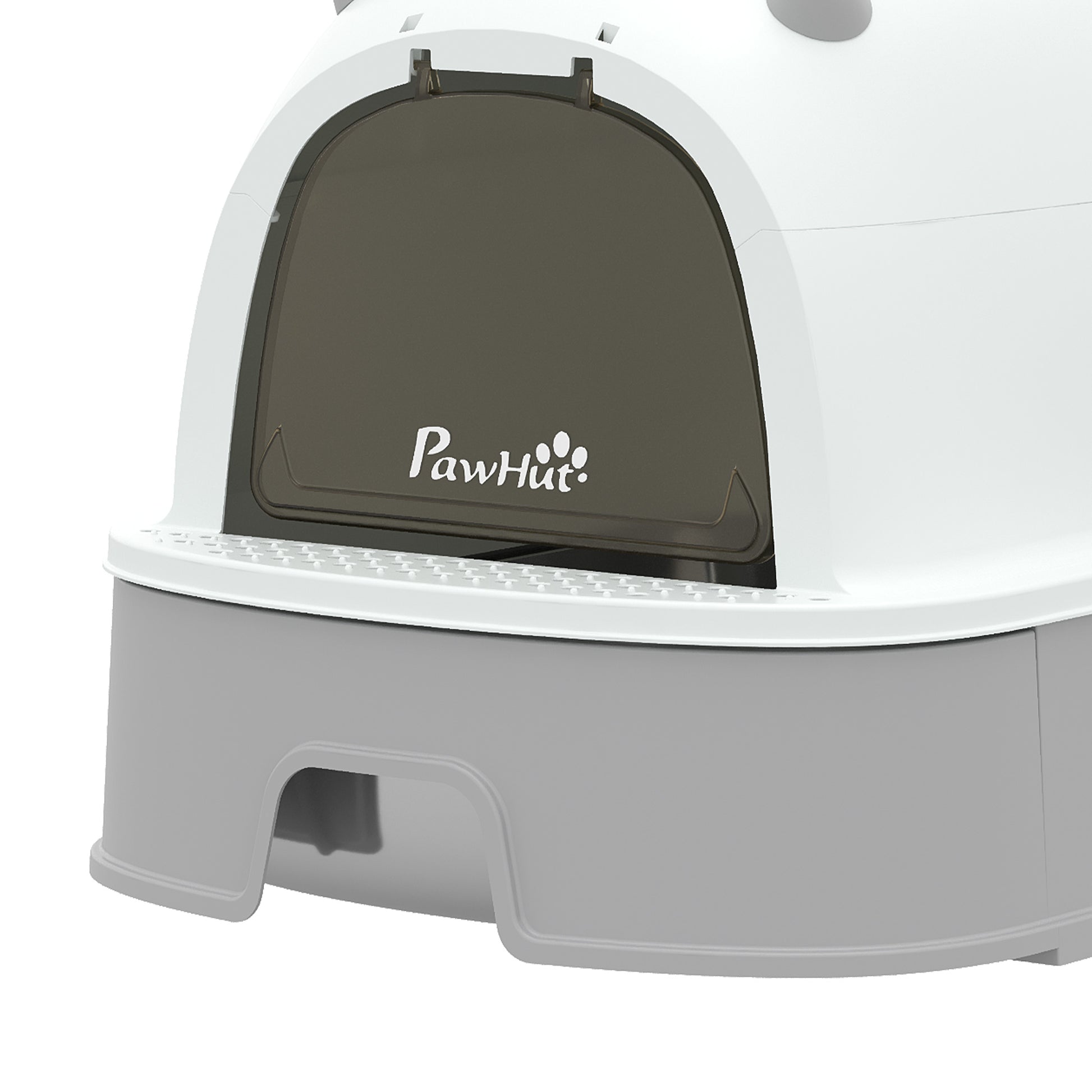Pawhut Arenero Para Gatos L Con Tapa Extraíble Bandeja De Acero Inoxidable Gris_3