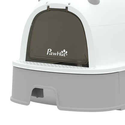Pawhut Arenero Para Gatos L Con Tapa Extraíble Bandeja De Acero Inoxidable Gris_3