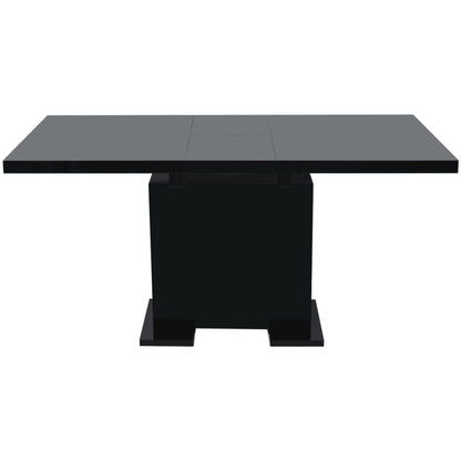 Mesa De Comedor Extensible Negra Con Brillo_0