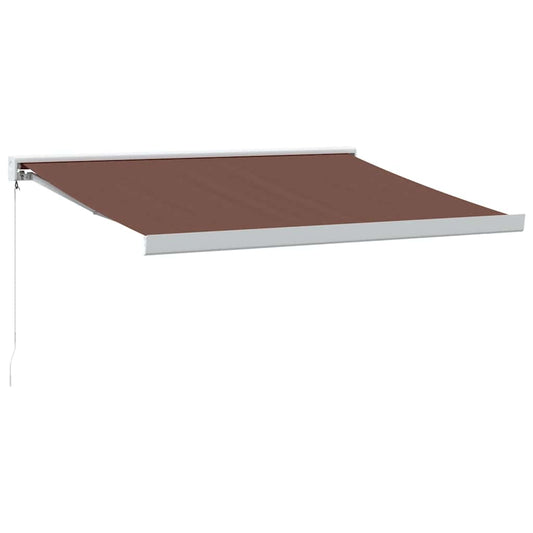 Toldo Retráctil Manual Marrón 350x250 Cm_0