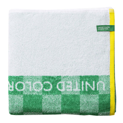Toalla De Playa De Niño 70x140cm 450gsm 100% Algodón Verde Cuadros Kids_1