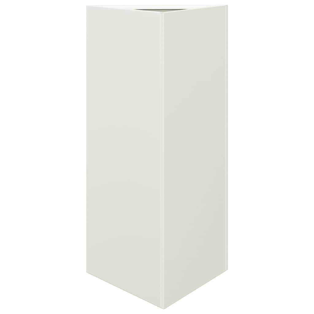 Jardinera Triangular Acero Blanco 40x34,5x75 Cm_0