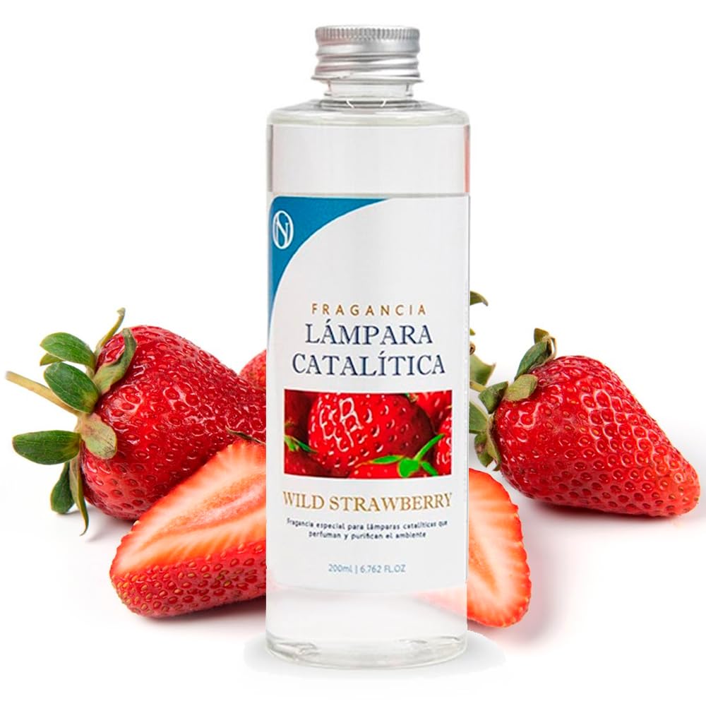 Pack Ahorro Lámpara Catalítica Mosaico Dorado + Aroma Wild Strawberry 200ml + Limpiador Neutro 200ml + Mecha Repuesto_2