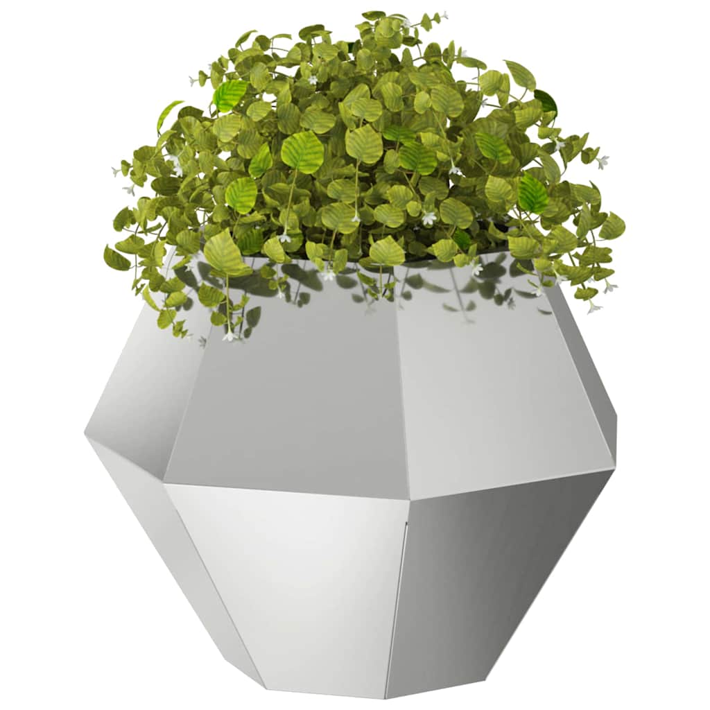 Jardinera Plateado 50 X 50 X 40 Cm Acero Galvanizado_2