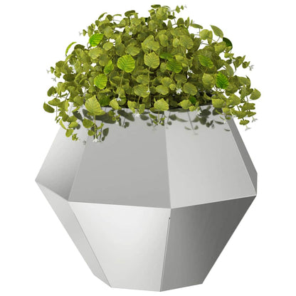 Jardinera 2 Pcs Plateado 50 X 50 X 40 Cm Acero Galvanizado_2