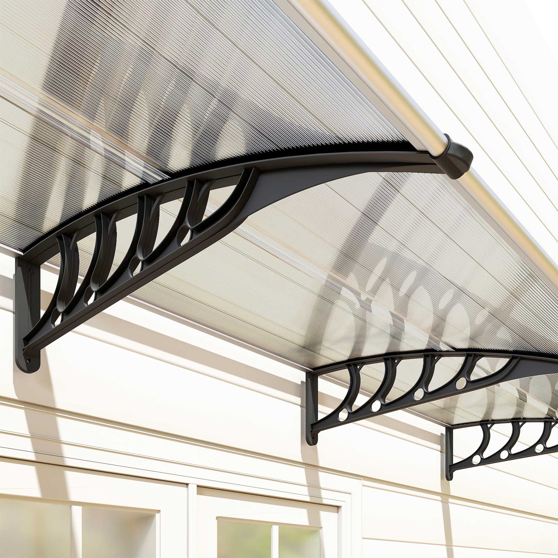 Outsunny Tejadillo De Protección 303x96 Cm Marquesina Exterior Para Puertas_3