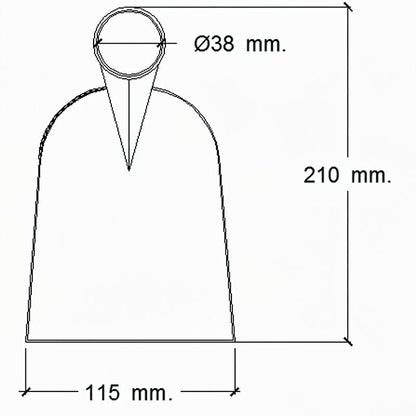 Azada Forjada Sin Mango 219/  650 Gramos_1