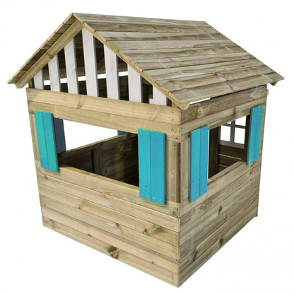 Casita De Madera Masgames Lollipop Xl Horeca Azul.