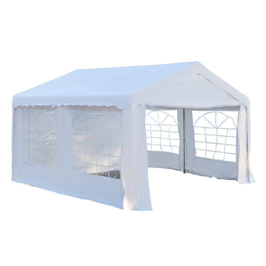Outsunny Carpa 4x4x2,8m Acero Galvanizado Pabellon Carpas Boda Gazebo Cenador_0