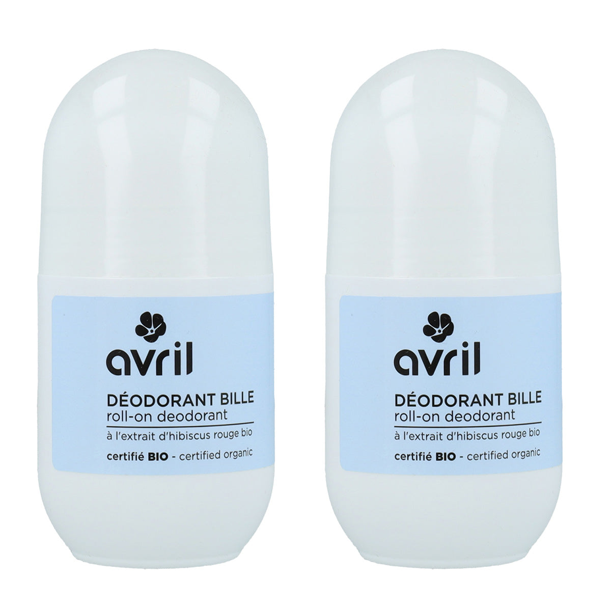 Pack PROMO 2x Desodorante orgánico roll-on mujeres Avril 50 ml