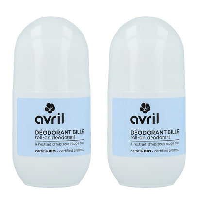 Pack PROMO 2x Desodorante orgánico roll-on mujeres Avril 50 ml