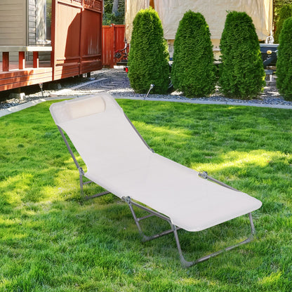 Outsunny Tumbona Plegable Y Reclinable Con Reposacabezas Y Respaldo Ajustable_1